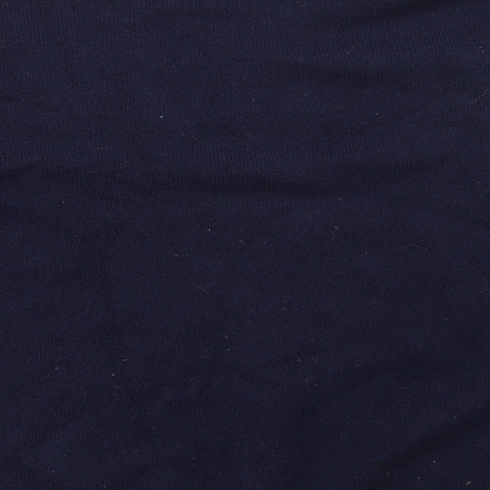 F&F Womens Blue Round Neck Geometric Acrylic Pullover Jumper Size 18