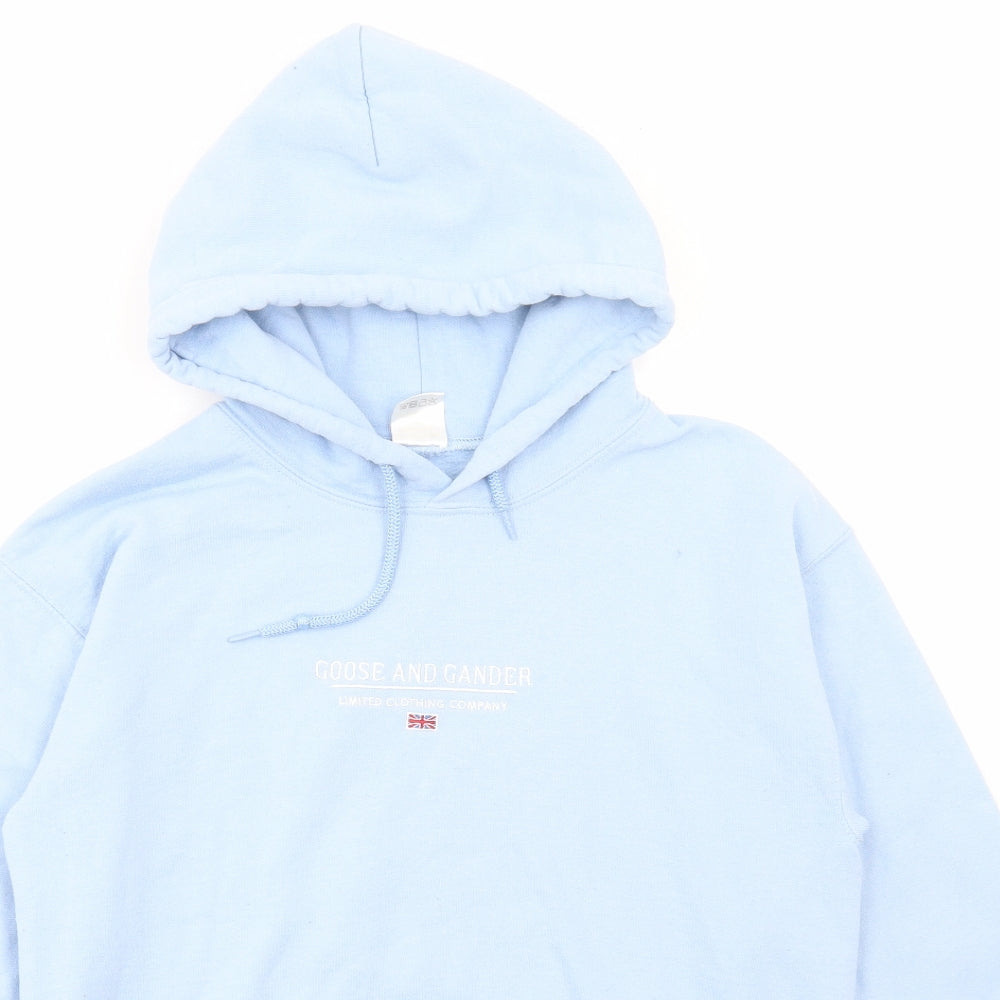 Goose & Gander Womens Blue Polyester Pullover Hoodie Size S Pullover