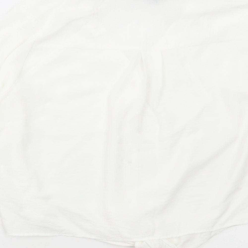 Primark Womens White Polyester Basic Blouse Size 16 Collared