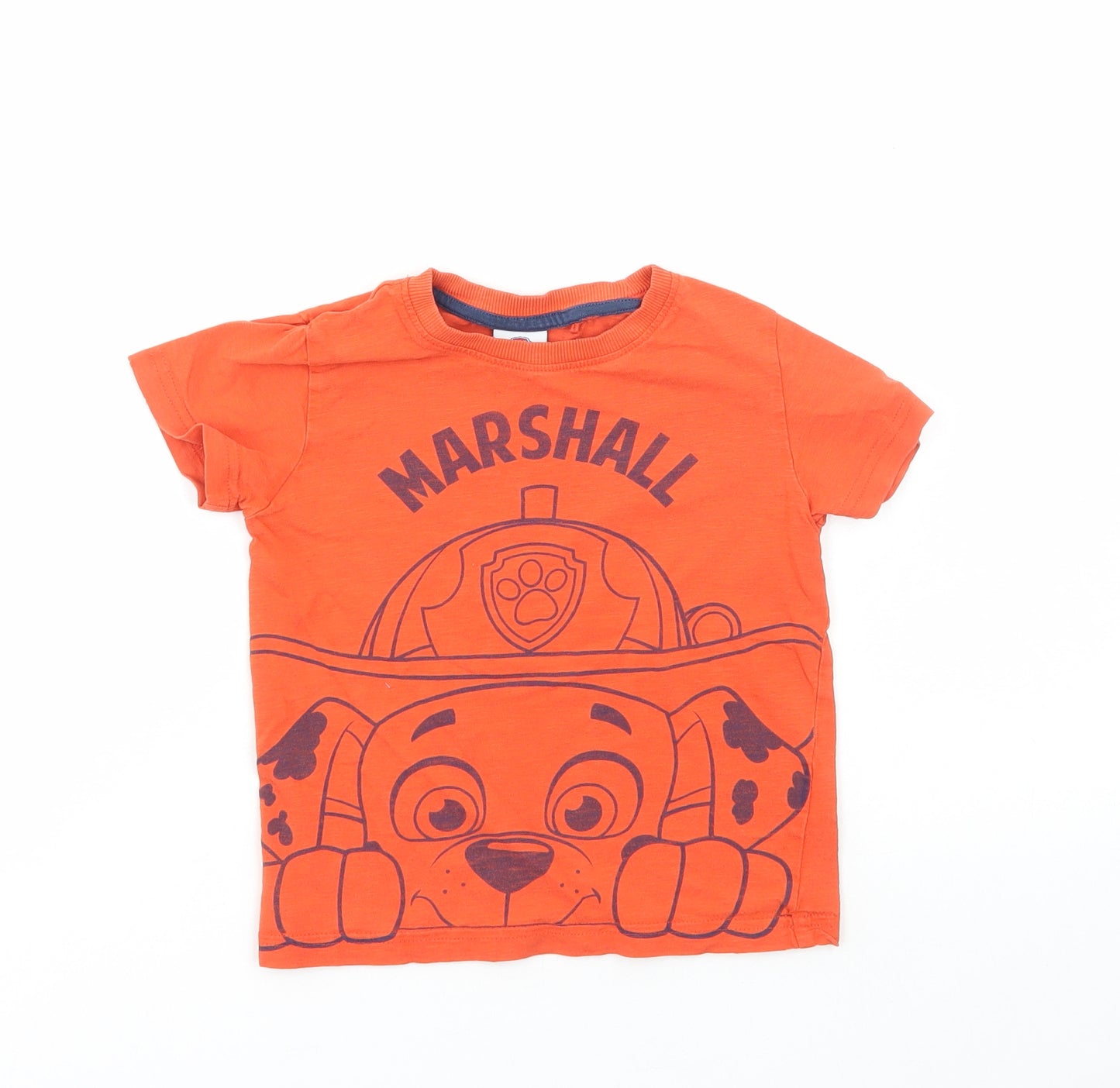 NEXT Boys Red Cotton Basic T-Shirt Size 3-4 Years Round Neck Pullover - Paw Patrol