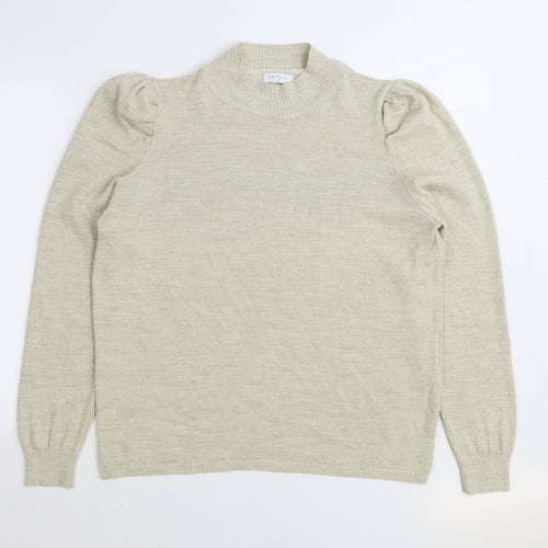 Matalan Womens Beige Round Neck Acrylic Pullover Jumper Size 18