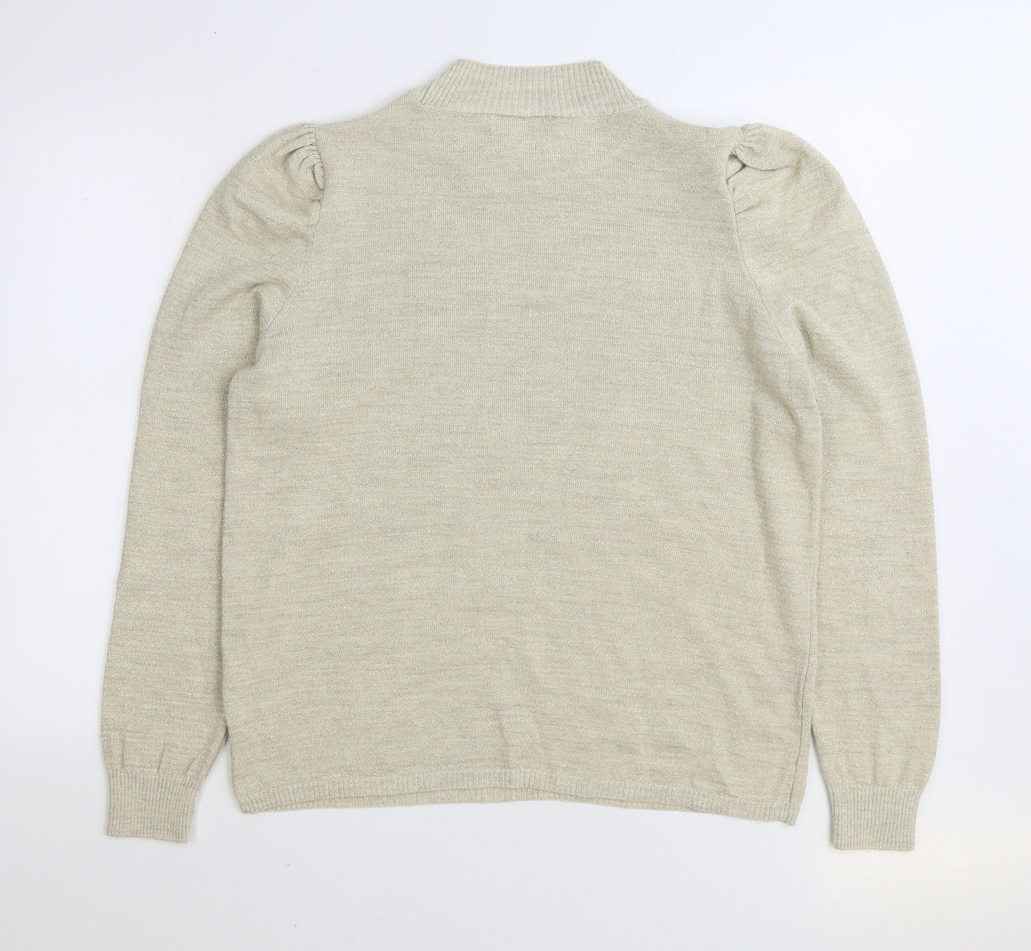 Matalan Womens Beige Round Neck Acrylic Pullover Jumper Size 18