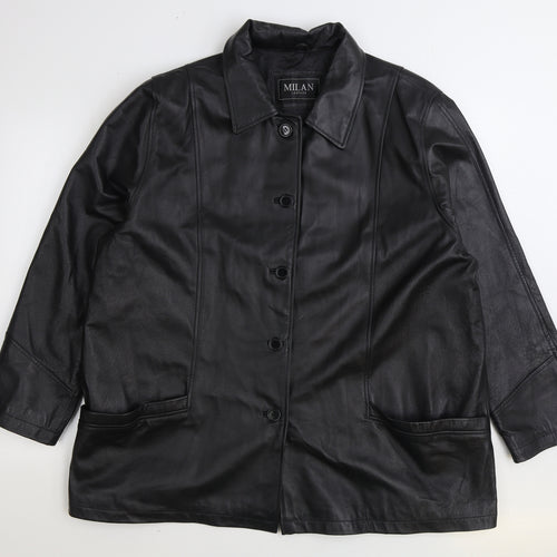 Milan Womens Black Jacket Size 24 Button