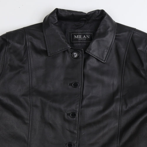 Milan Womens Black Jacket Size 24 Button