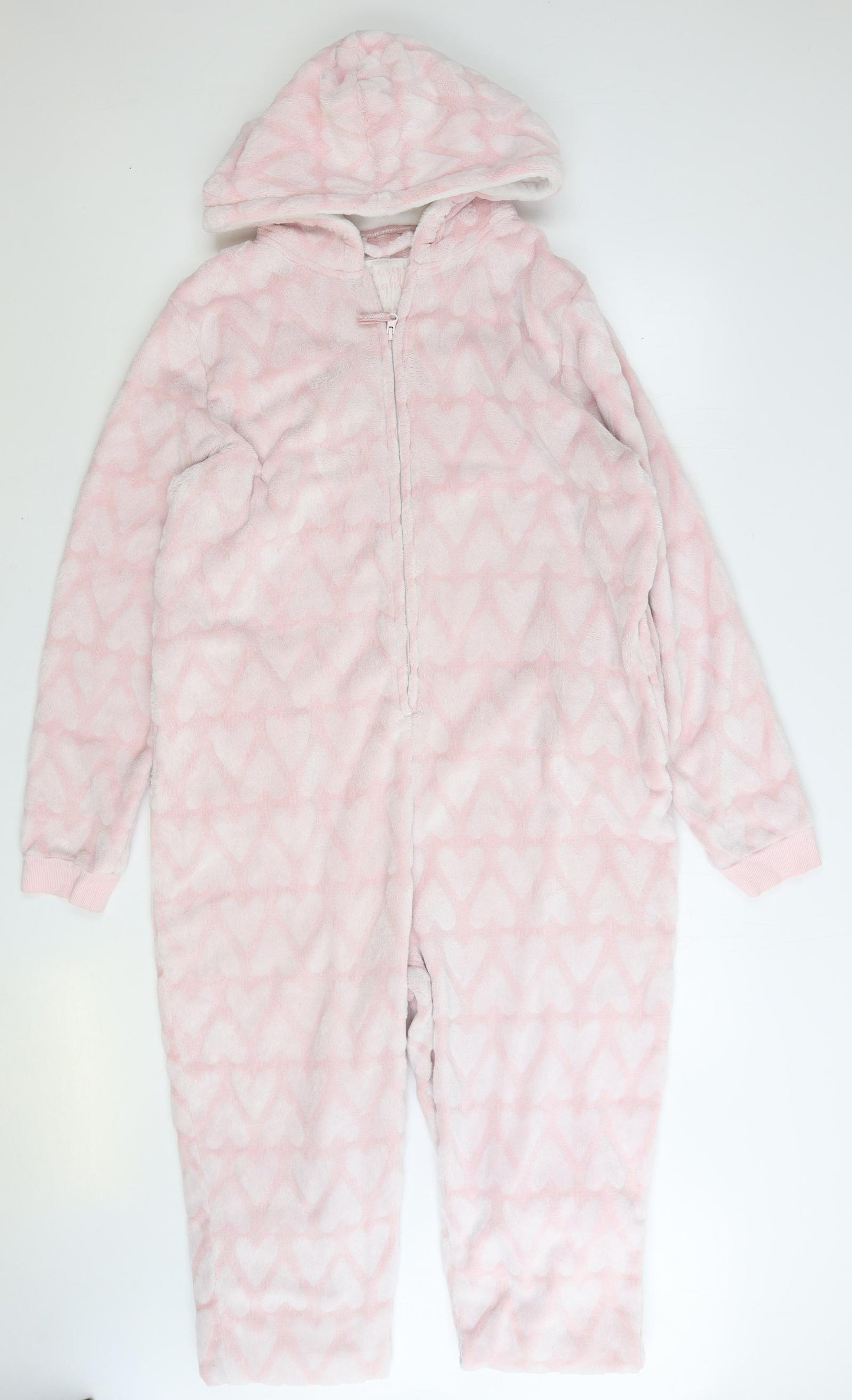 Cozy Nights Womens Pink Geometric Polyester Top One Piece Size 14 Zip