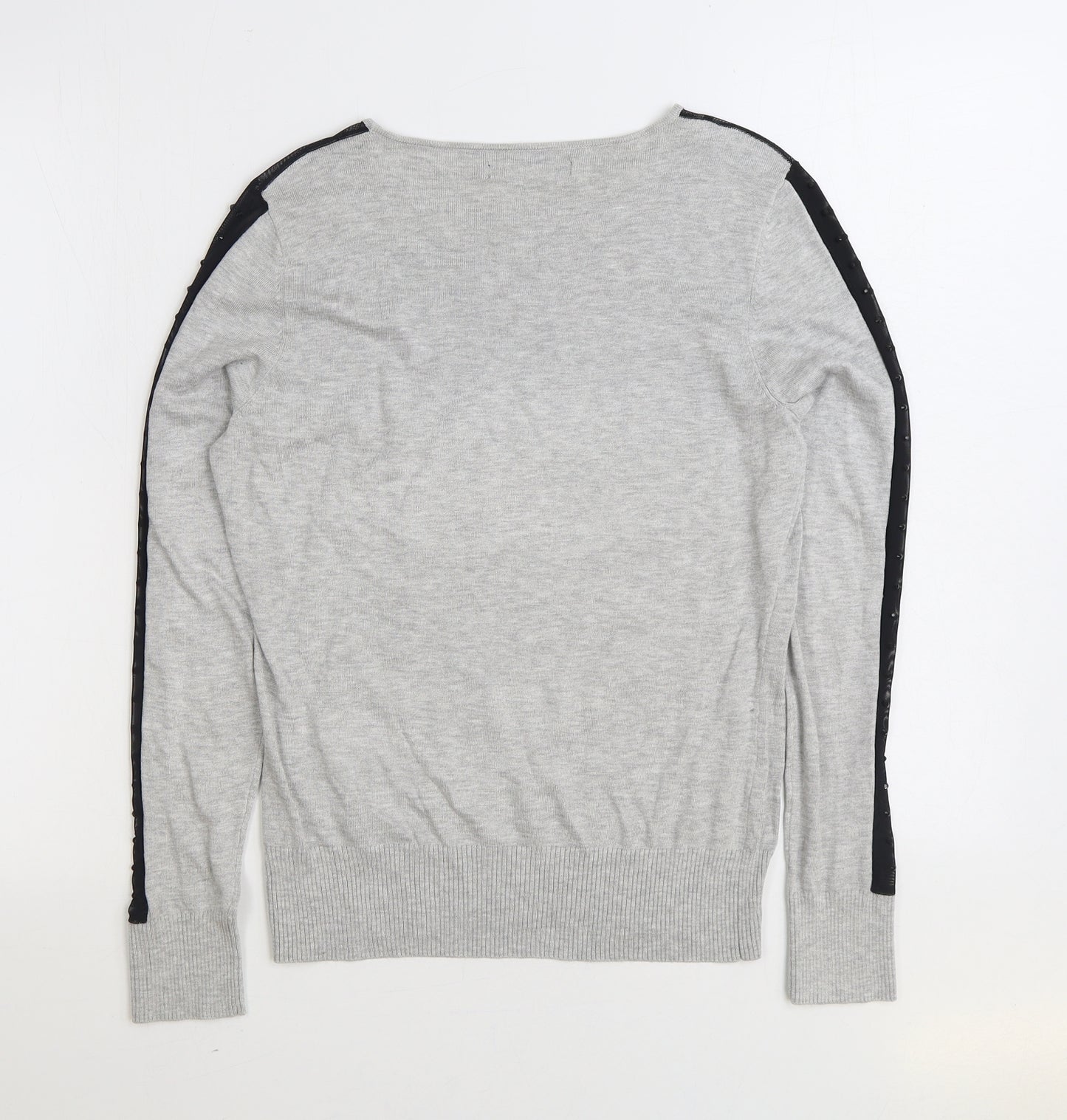 Debenhams Womens Grey Boat Neck Viscose Pullover Jumper Size 14