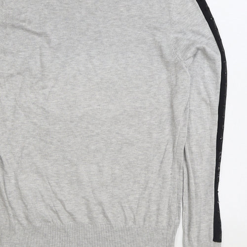 Debenhams Womens Grey Boat Neck Viscose Pullover Jumper Size 14
