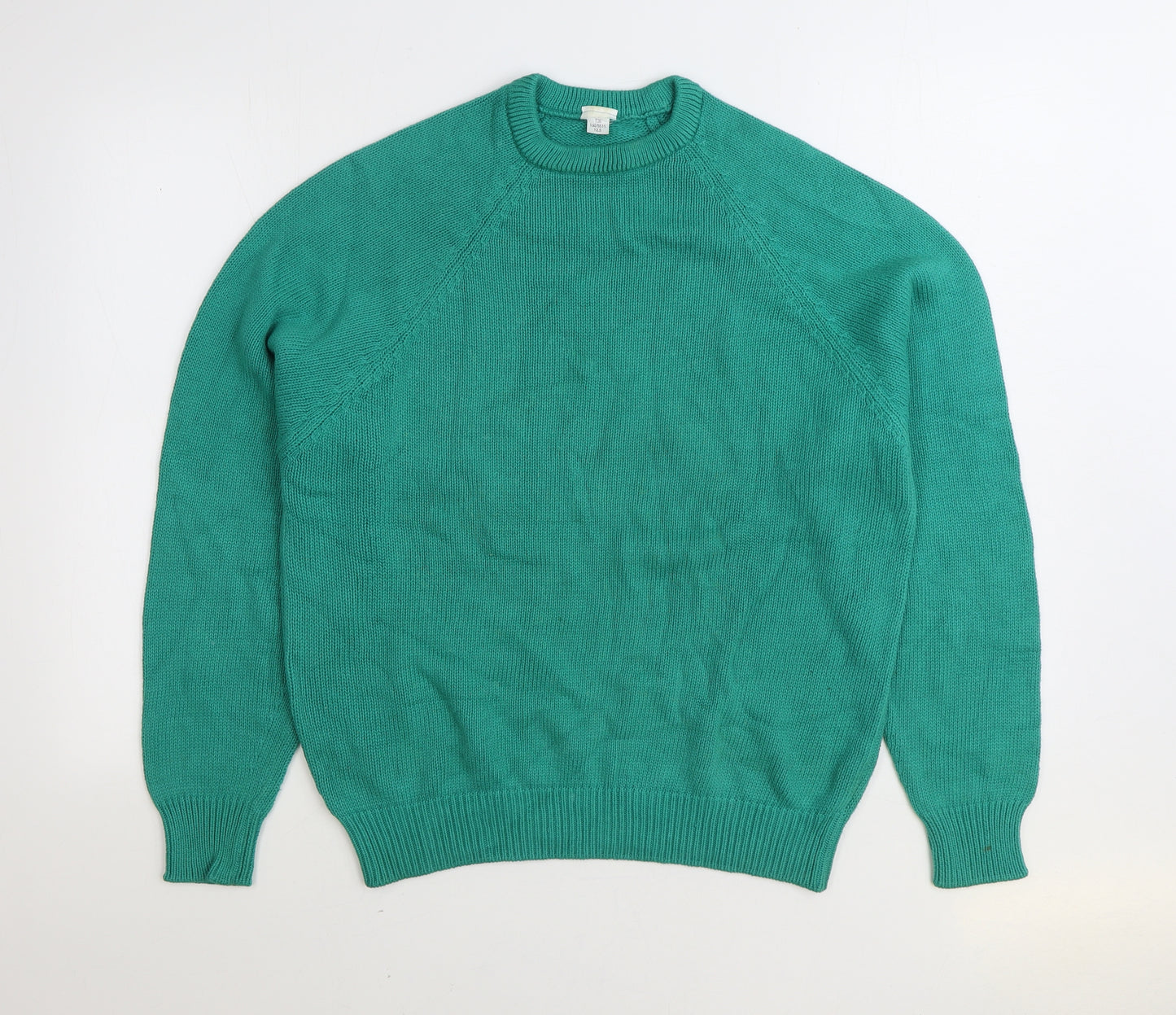 Preworn Womens Green Round Neck Acrylic Pullover Jumper Size M