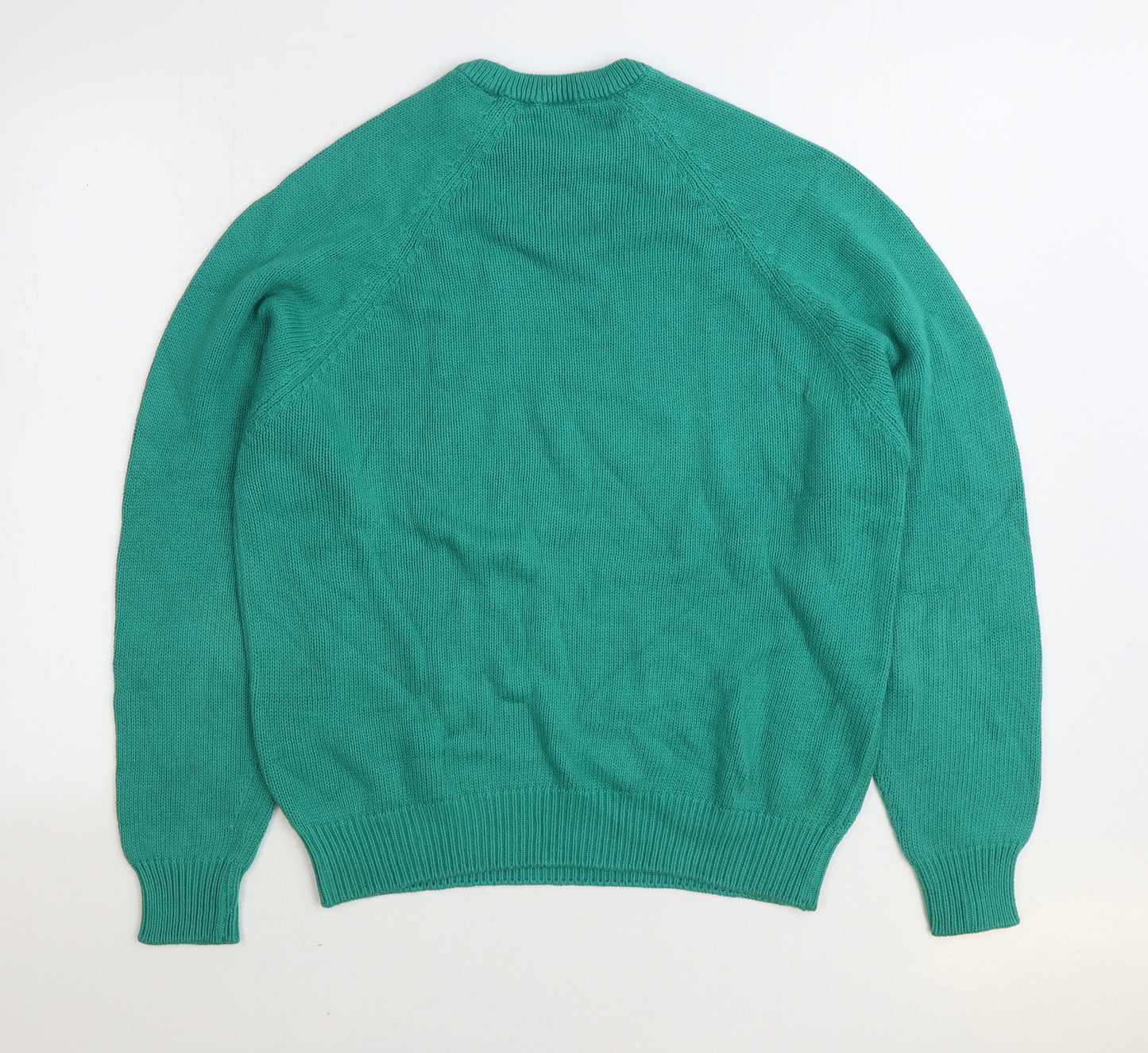 Preworn Womens Green Round Neck Acrylic Pullover Jumper Size M