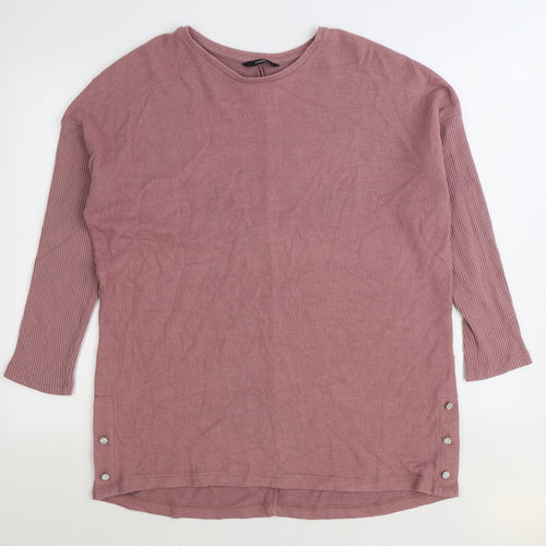 George Womens Pink Viscose Pullover Sweatshirt Size M Pullover