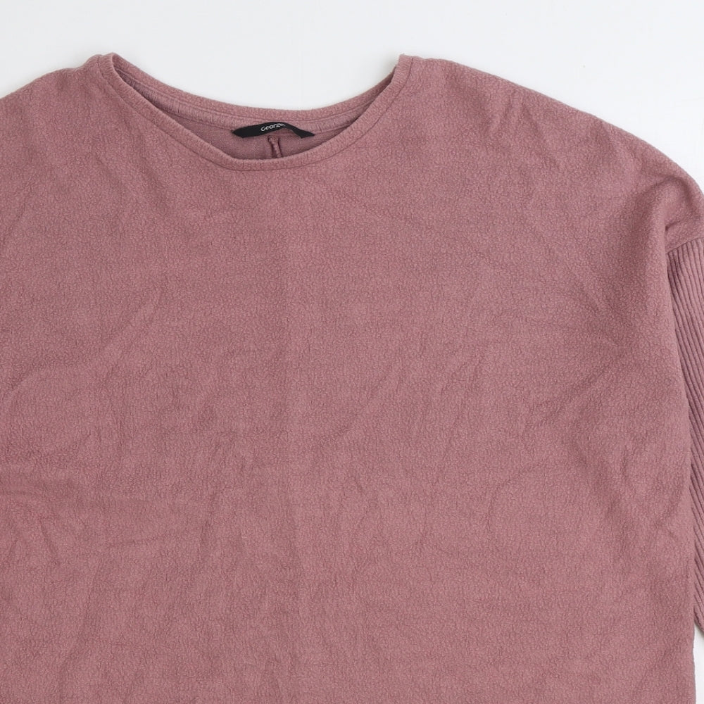 George Womens Pink Viscose Pullover Sweatshirt Size M Pullover
