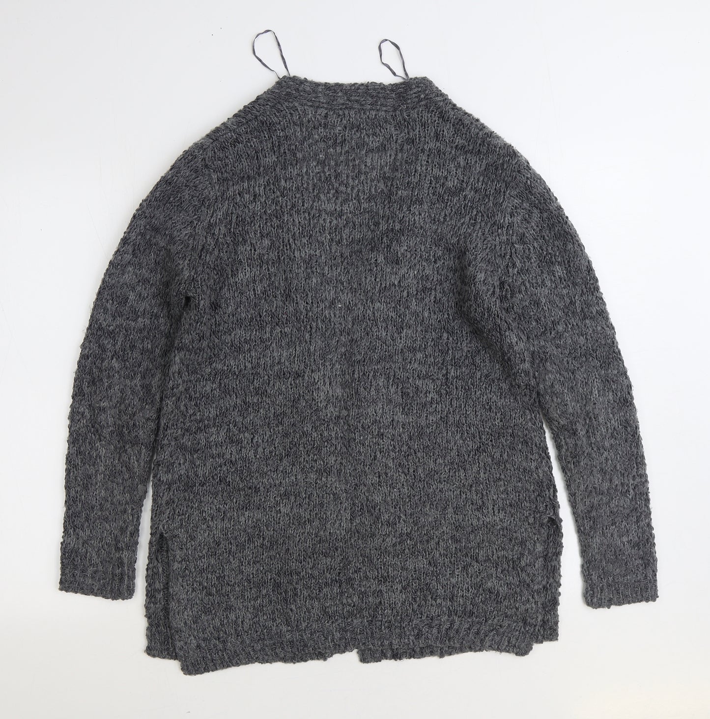 George Womens Grey V-Neck Polyester Cardigan Jumper Size 10