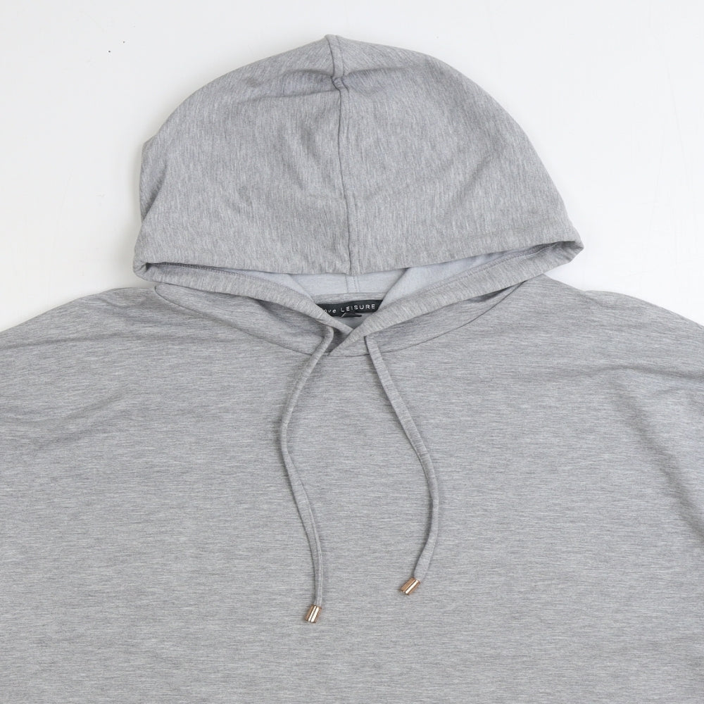Love Leisure Womens Grey Polyester Pullover Hoodie Size 22 Pullover