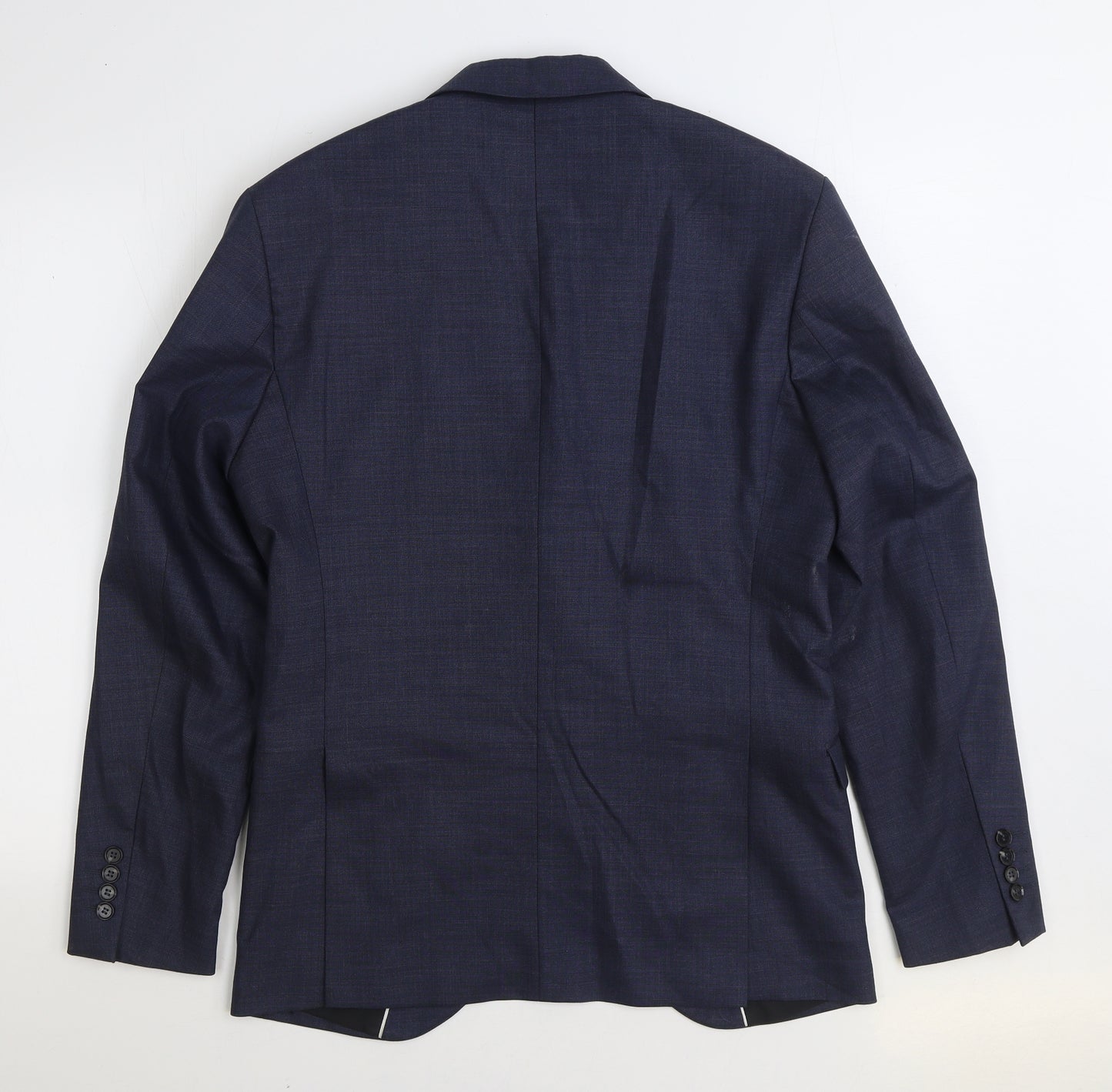 Selected Homme Mens Blue Wool Jacket Suit Jacket Size 38