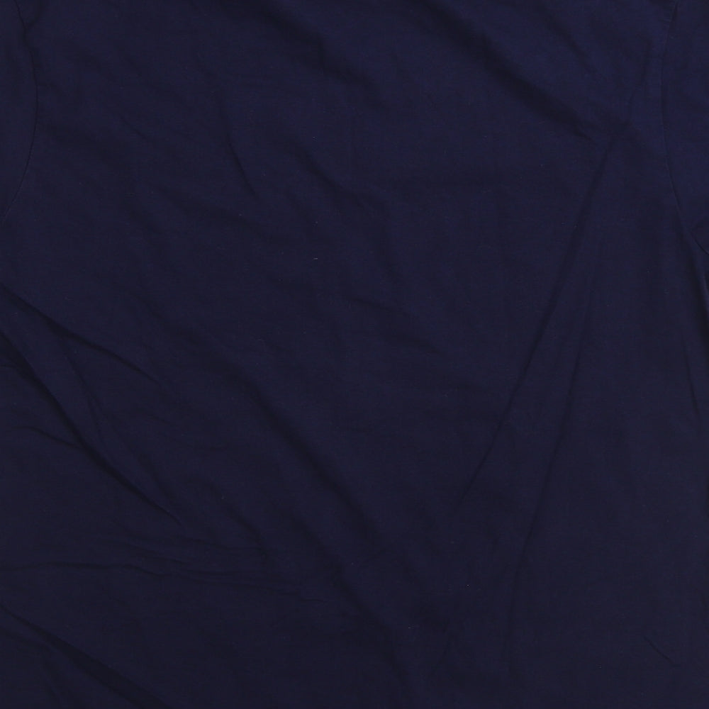 FILA Mens Multicoloured Colourblock Cotton T-Shirt Size M Round Neck