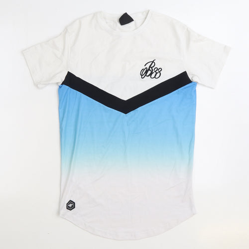 Bee Inspired Mens Blue Cotton T-Shirt Size S Round Neck