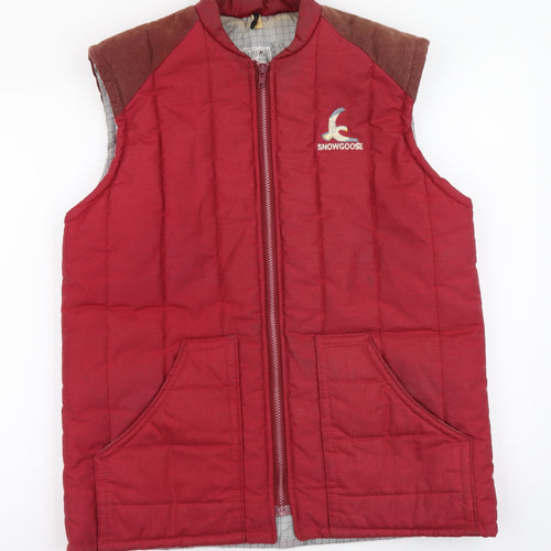 Snowgoose Womens Red Gilet Coat Size M Zip