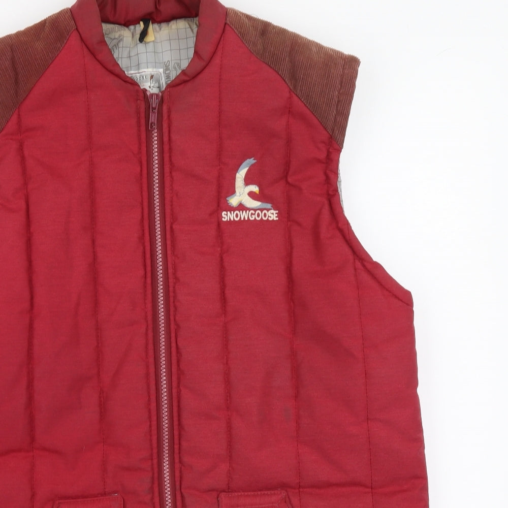 Snowgoose Womens Red Gilet Coat Size M Zip