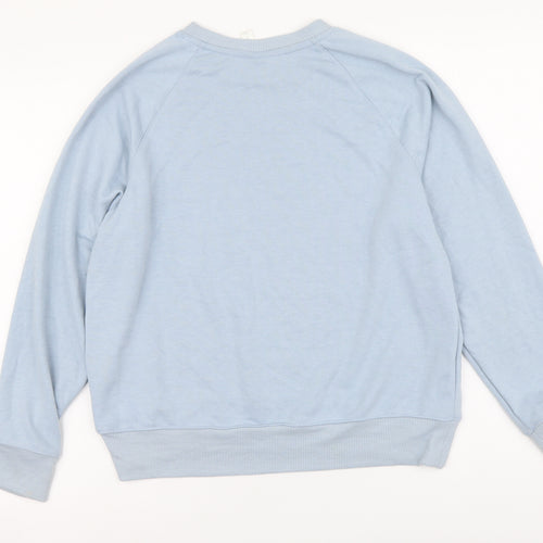 H&M Womens Blue Polyester Pullover Sweatshirt Size S Pullover