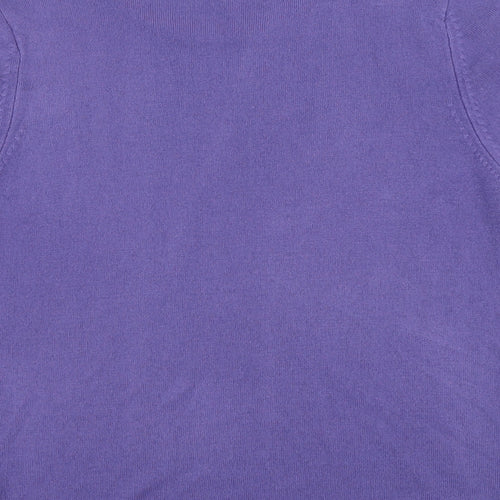 Marks and Spencer Womens Purple Round Neck Acrylic Pullover Jumper Size 12