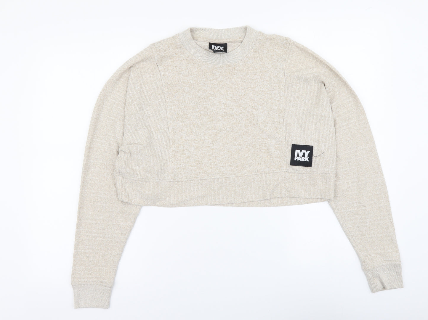 IVY PARK Womens Beige Viscose Pullover Sweatshirt Size 2XS Pullover