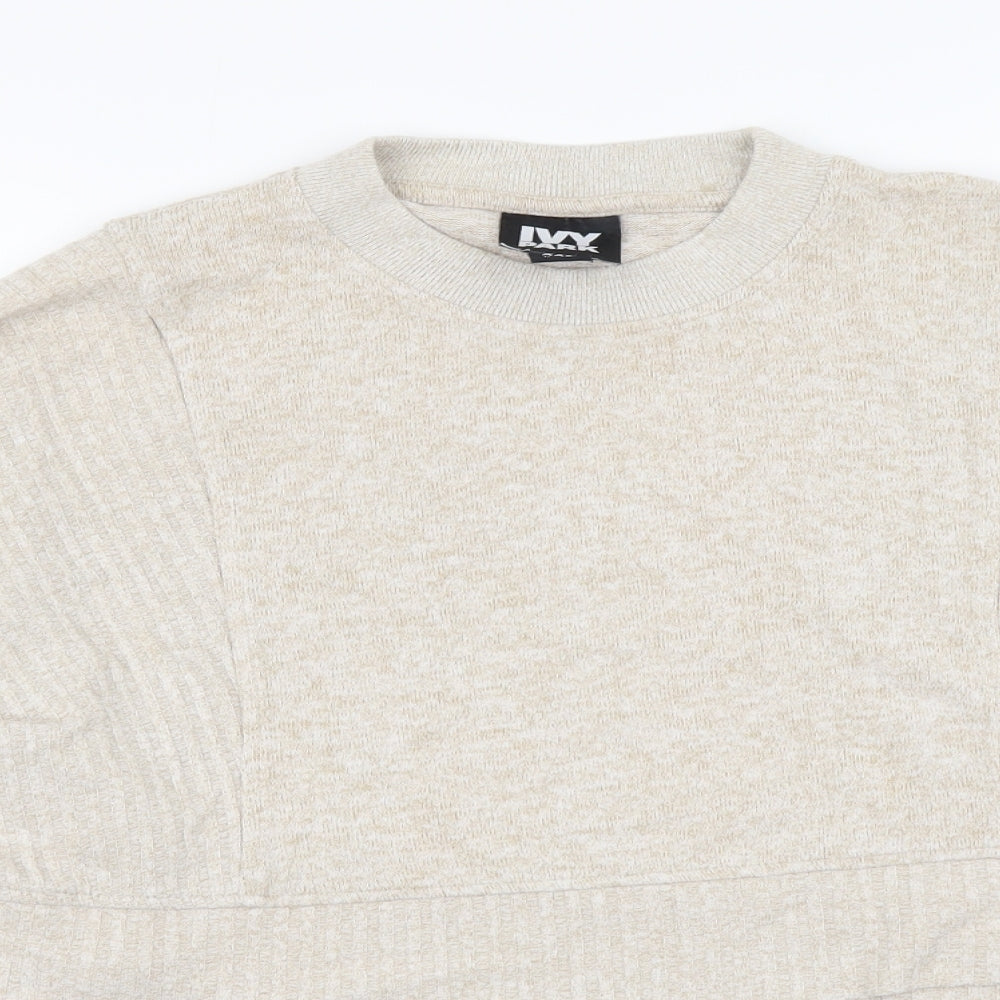 IVY PARK Womens Beige Viscose Pullover Sweatshirt Size 2XS Pullover
