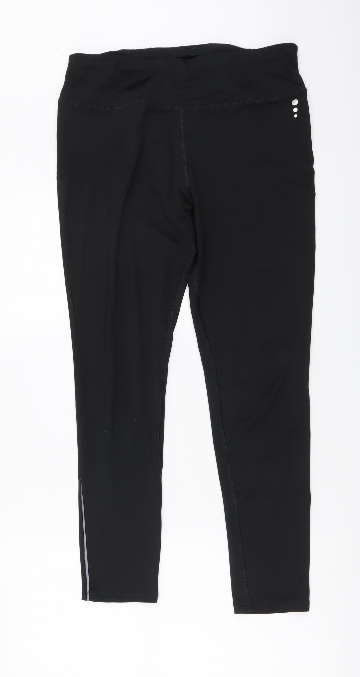 TU Womens Black Polyester Jogger Leggings Size 14 L27 in Regular Drawstring