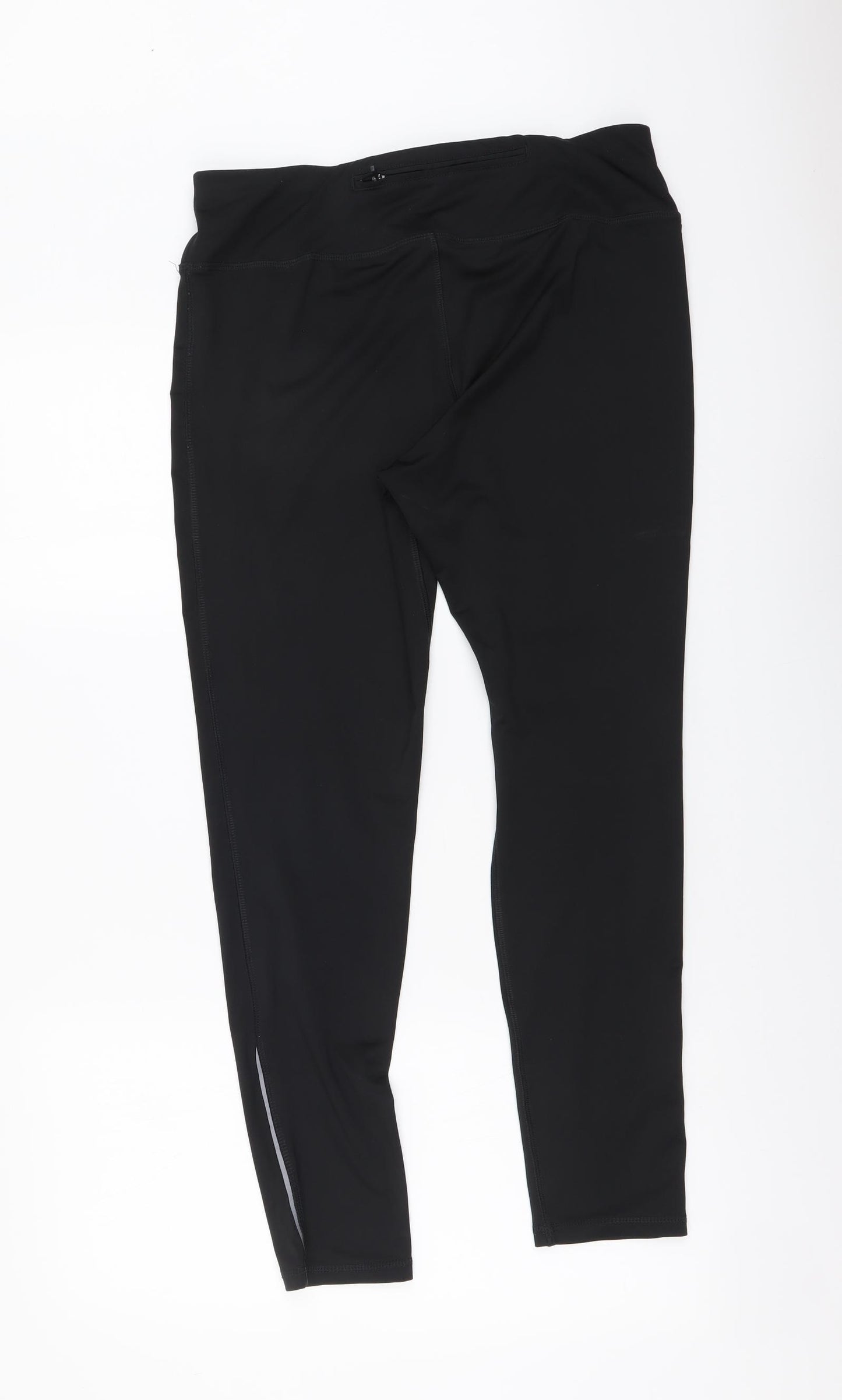 TU Womens Black Polyester Jogger Leggings Size 14 L27 in Regular Drawstring