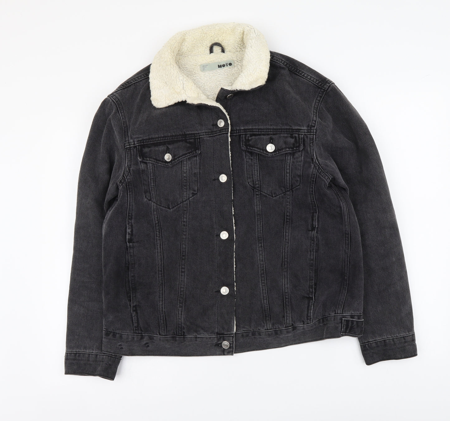 Topshop Womens Grey Jacket Size 12 Button