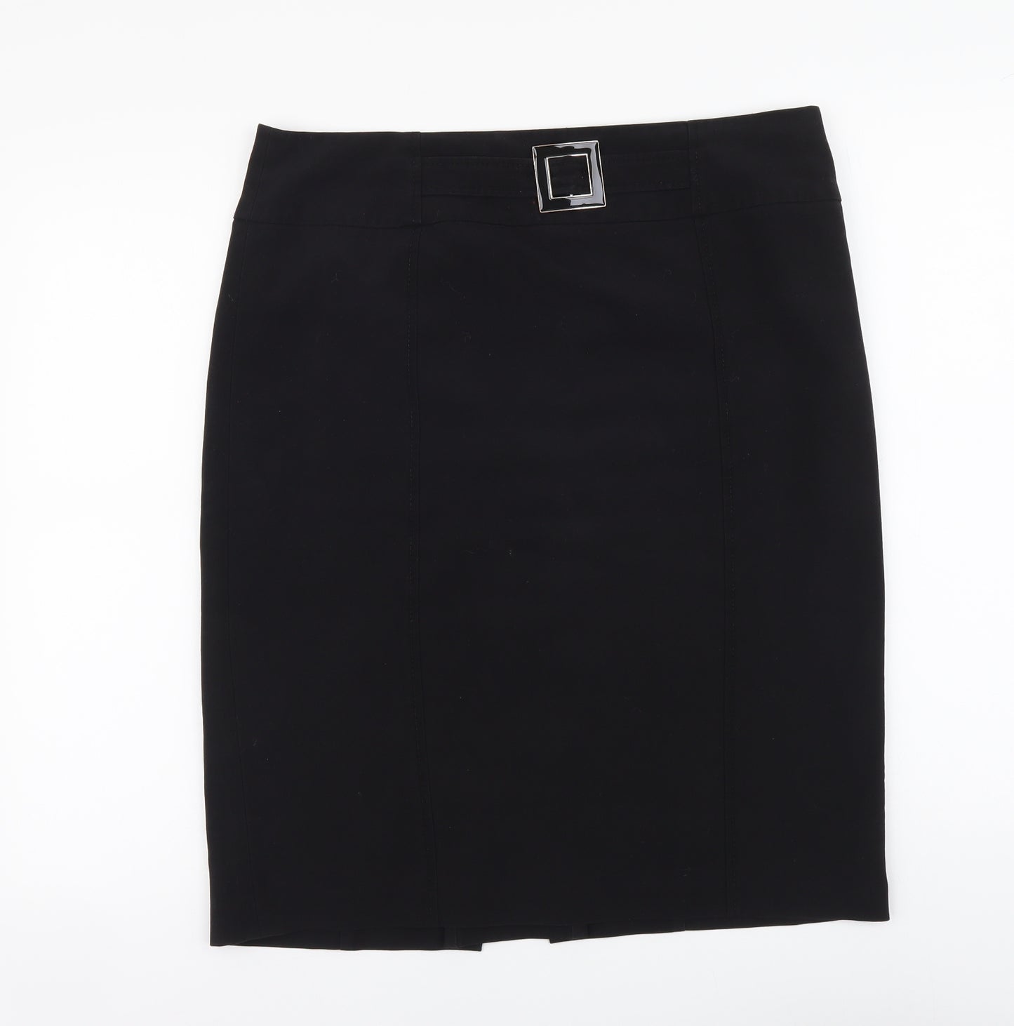 Collection Womens Black Polyester Pettiskirt Skirt Size 14 Zip