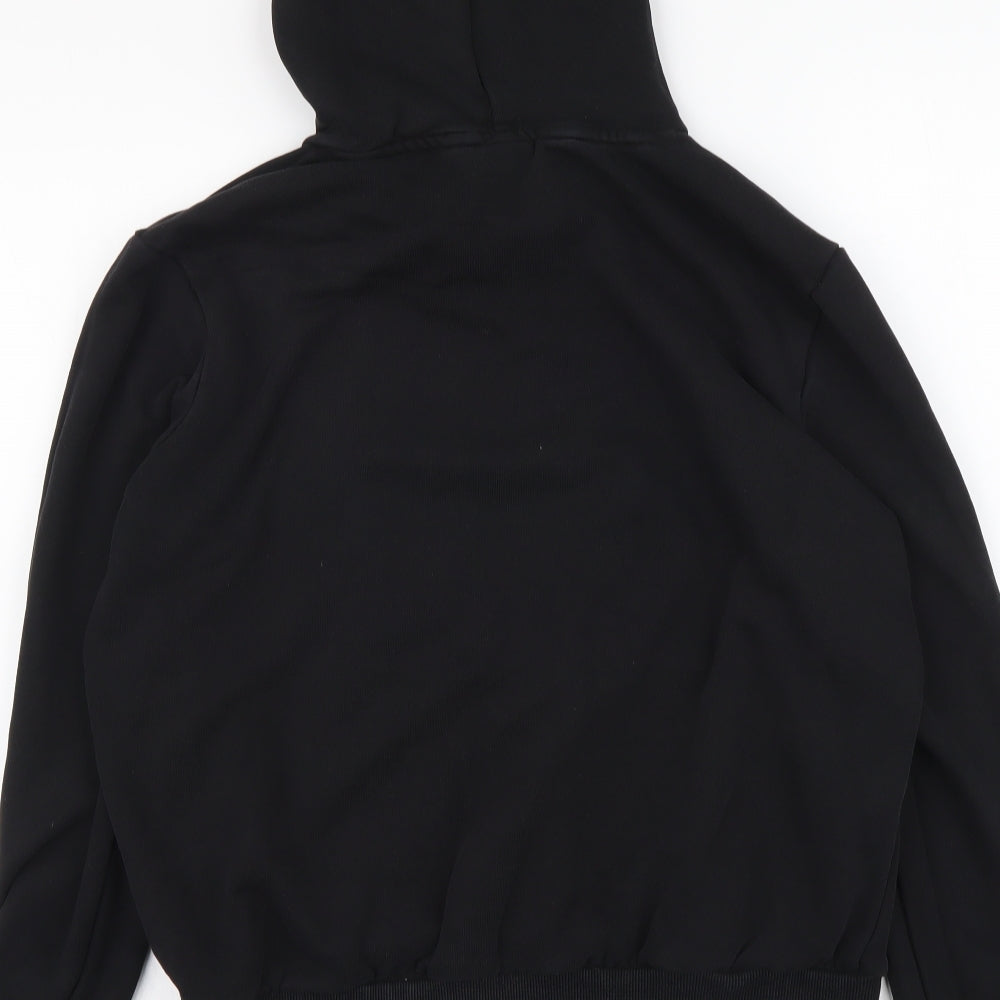 PUMA Womens Black Cotton Pullover Hoodie Size L Pullover