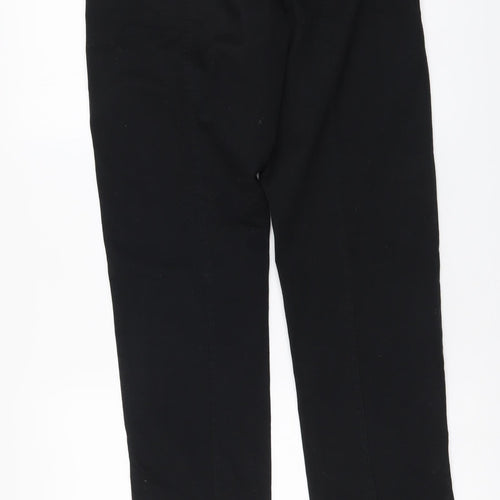 Casual Clothing Womens Black Cotton Trousers Size 42 L32 in Regular Button