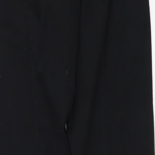 Casual Clothing Womens Black Cotton Trousers Size 42 L32 in Regular Button