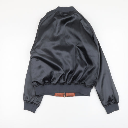 Missguided Womens Grey Bomber Jacket Jacket Size 8 Zip
