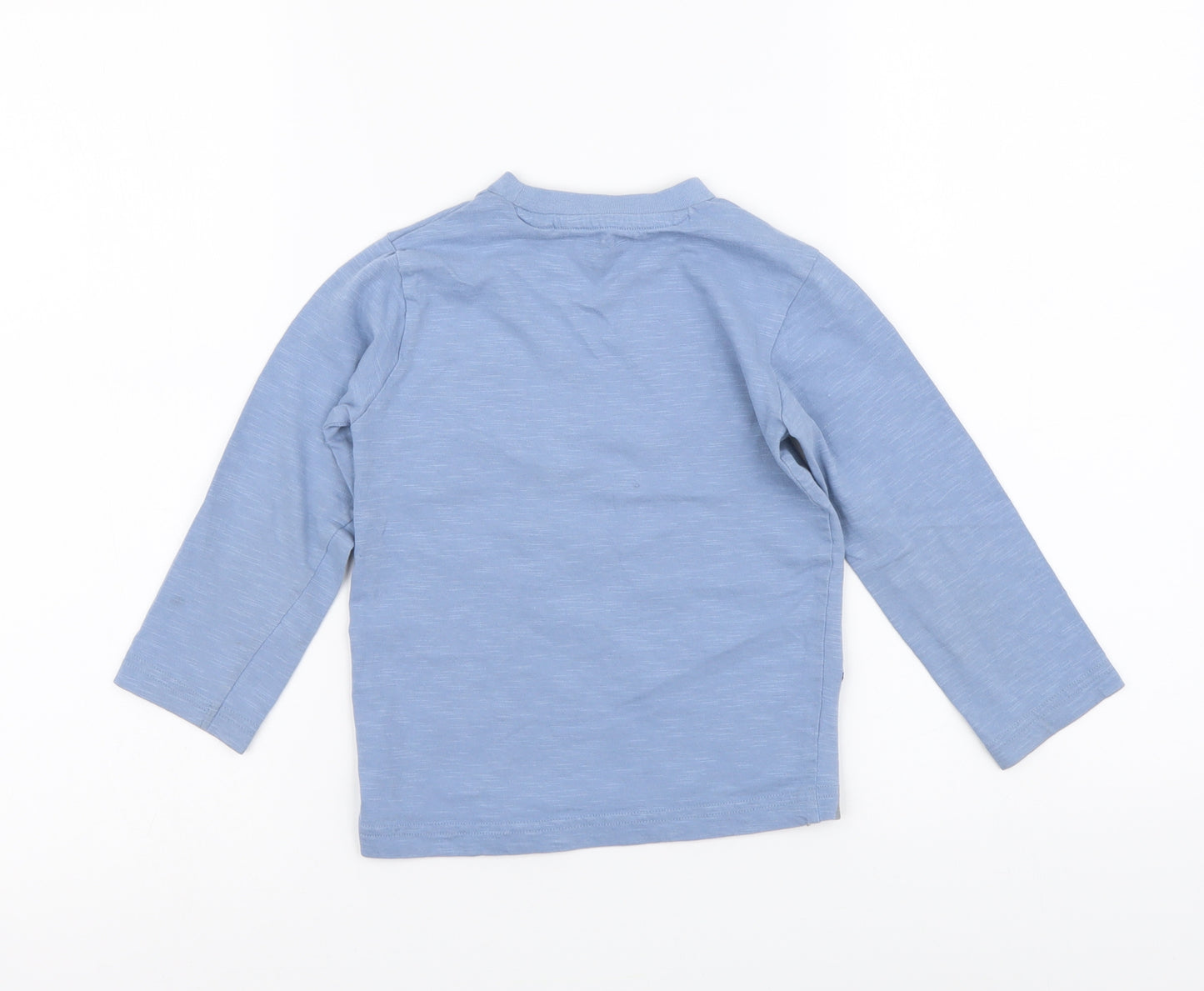 NEXT Boys Blue Cotton T-Shirt Size 2-3 Years Round Neck Pullover