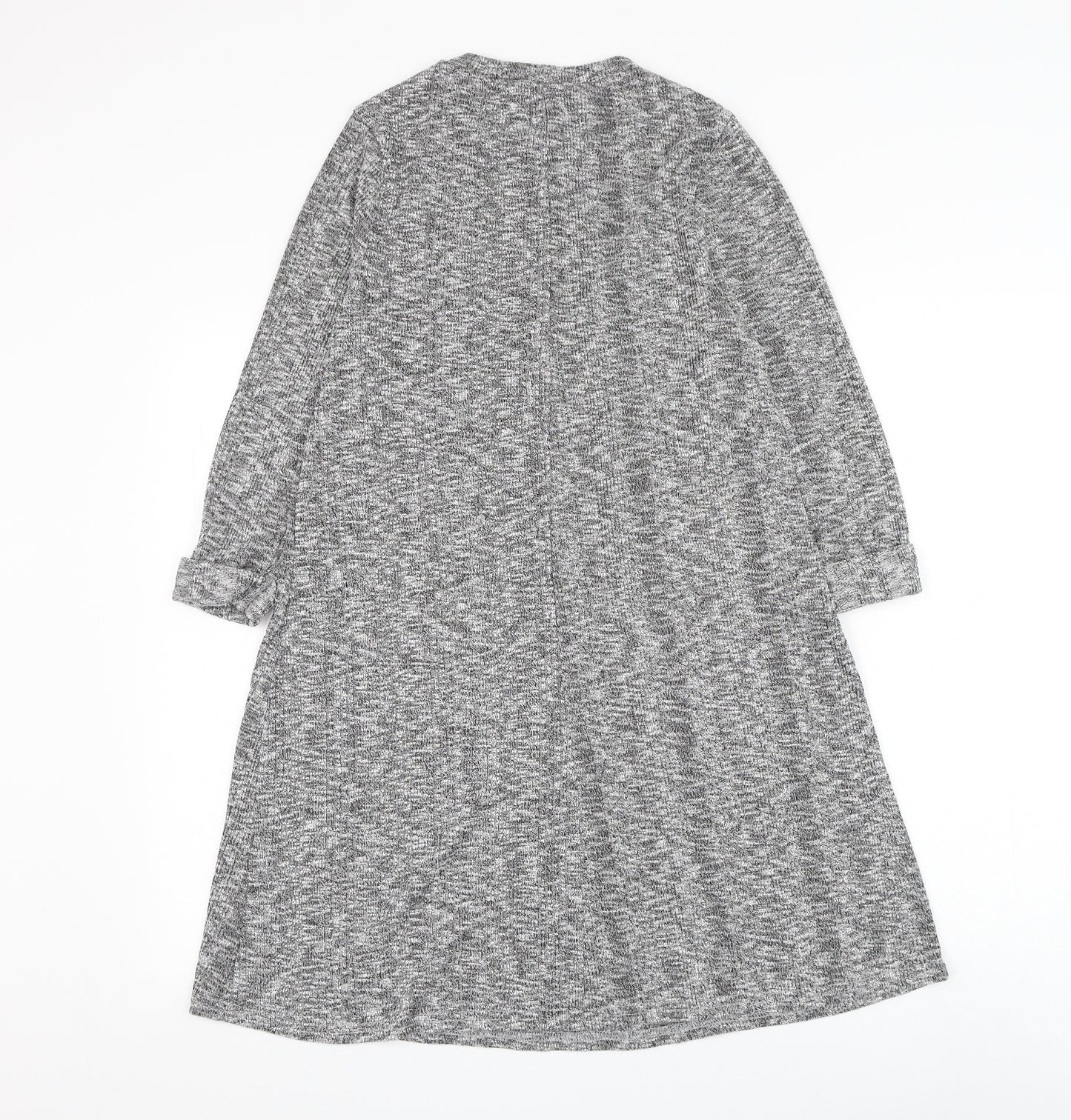 New Look Womens Grey Round Neck Polyester Pullover Jumper Size 14