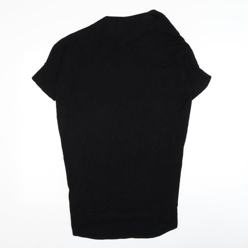 Saint Womens Black V-Neck Polyester Pullover Jumper Size M