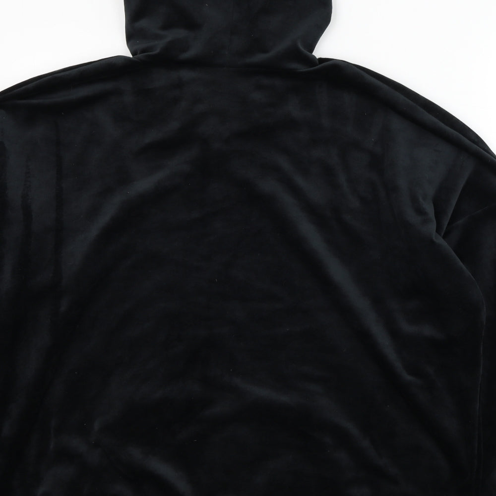 Marks and Spencer Womens Black Polyester Full Zip Hoodie Size 20 Zip