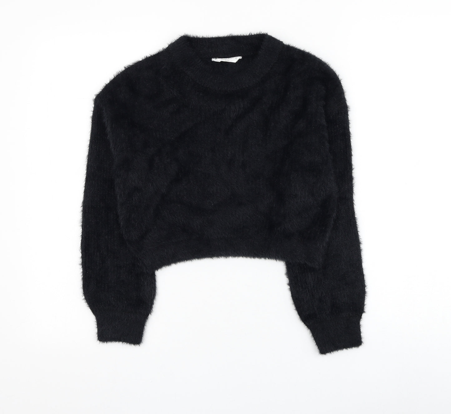 Matalan Girls Black Round Neck Polyamide Pullover Jumper Size 12 Years Pullover