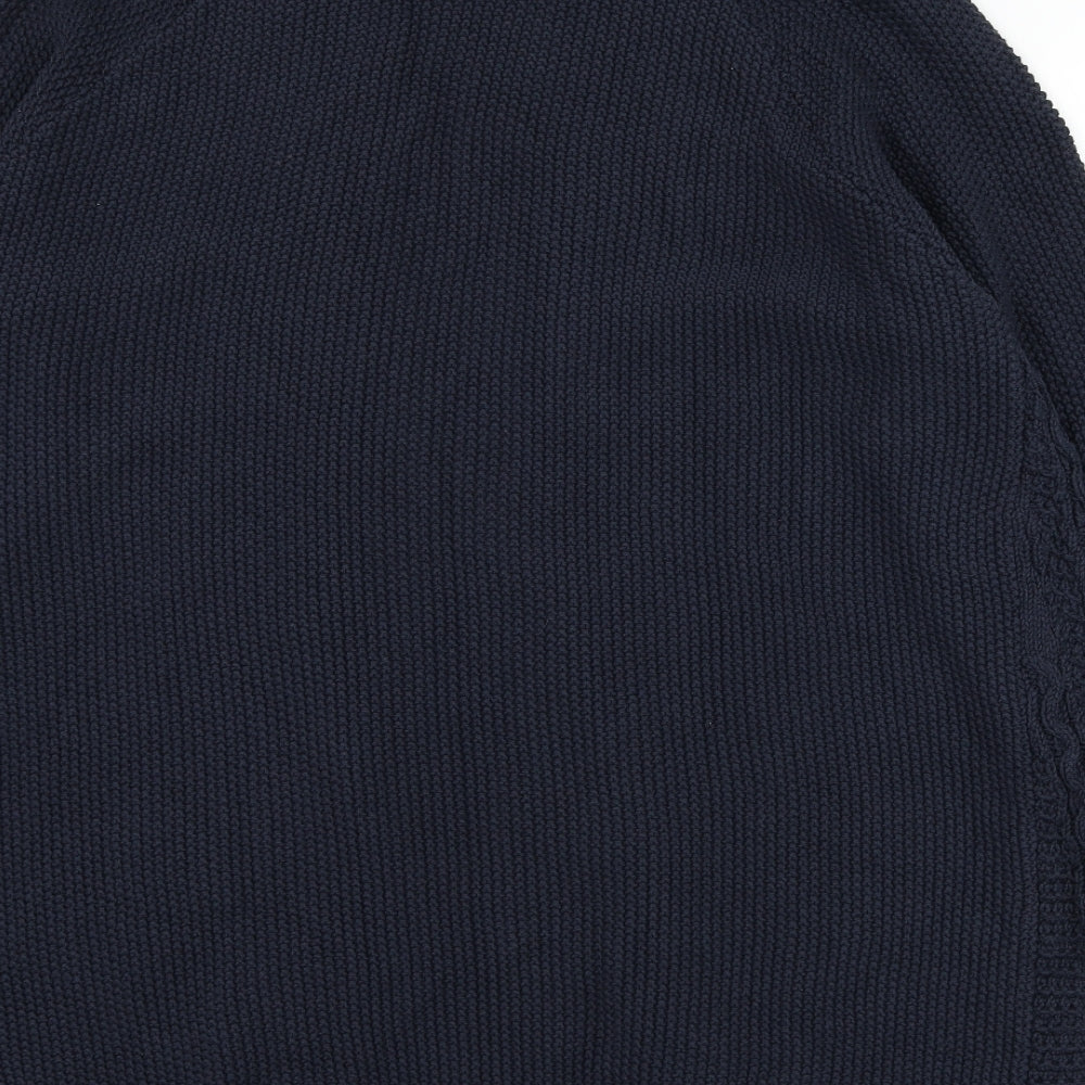 Marks and Spencer Womens Blue V-Neck Cotton Cardigan Jumper Size 20