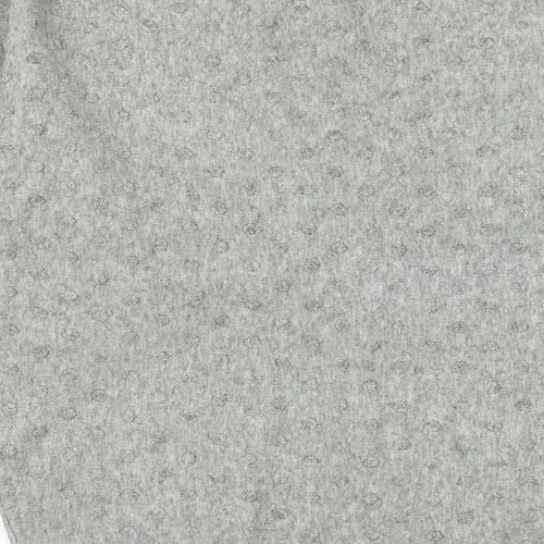 Apricot Womens Grey Round Neck Polka Dot Polyester Pullover Jumper Size M