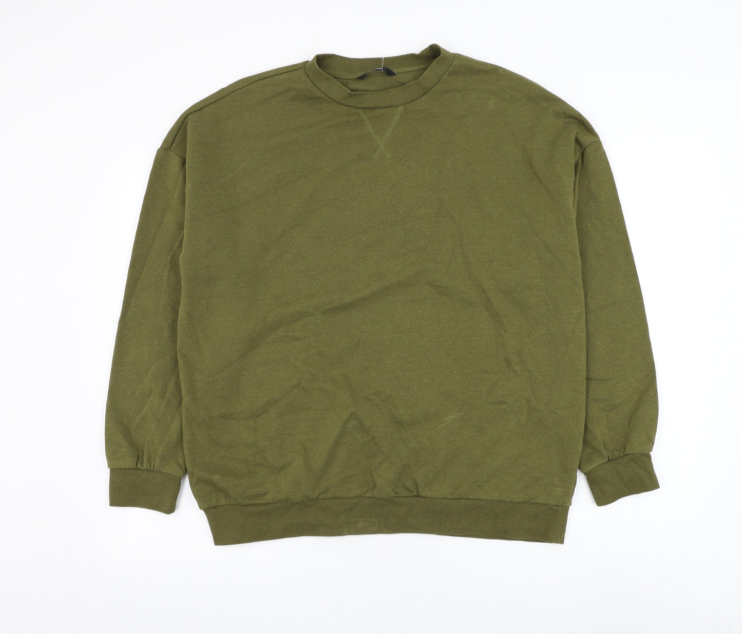 George Womens Green Cotton Pullover Sweatshirt Size 12 Pullover