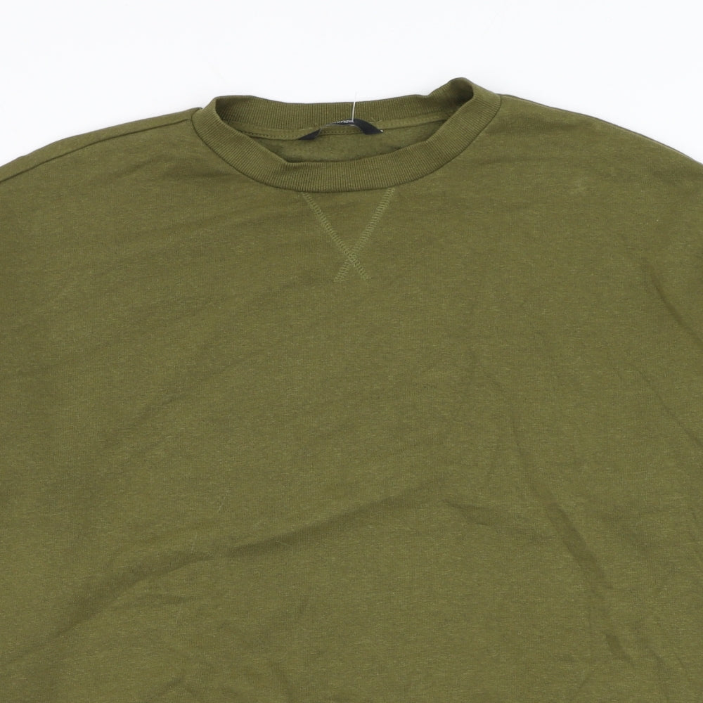 George Womens Green Cotton Pullover Sweatshirt Size 12 Pullover