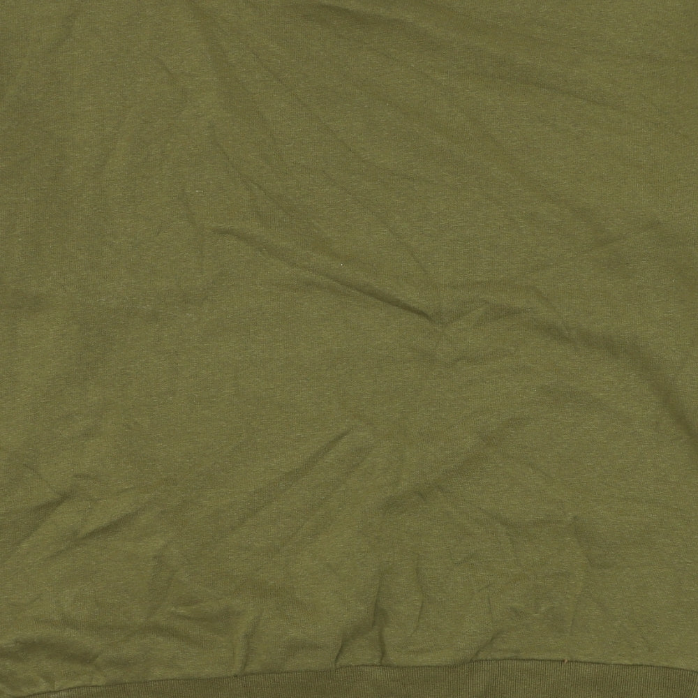 George Womens Green Cotton Pullover Sweatshirt Size 12 Pullover
