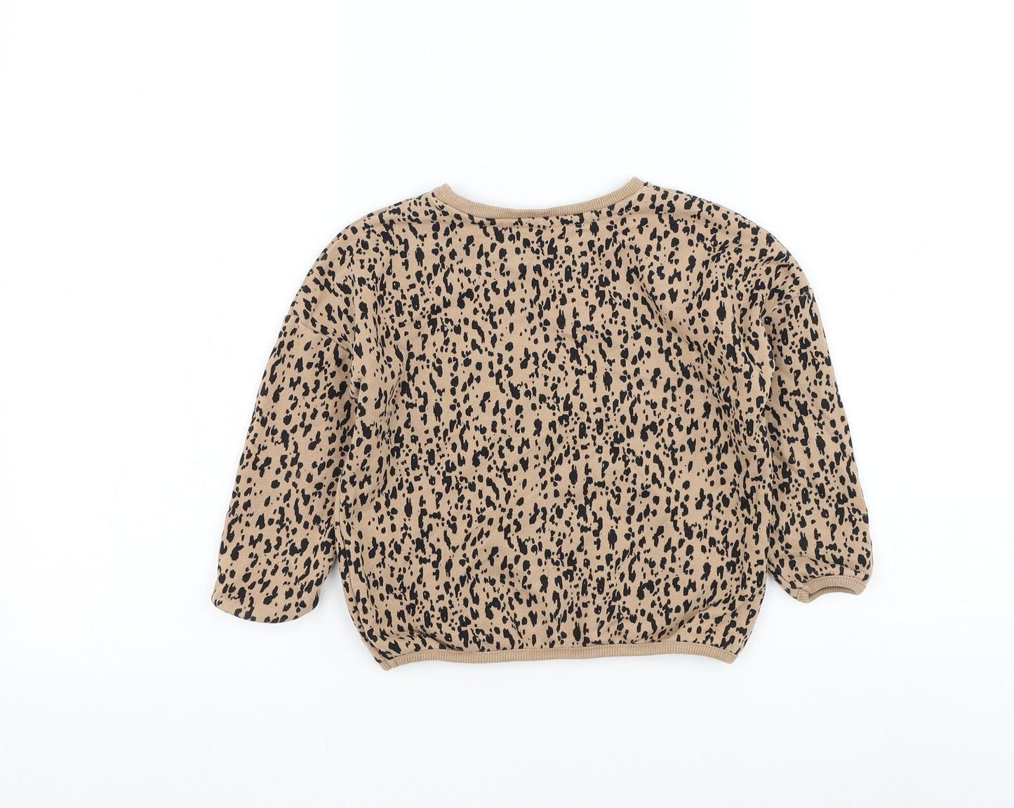George Girls Brown Animal Print Cotton Pullover Jumper Size 18-24 Months Pullover - Mama's Bestie
