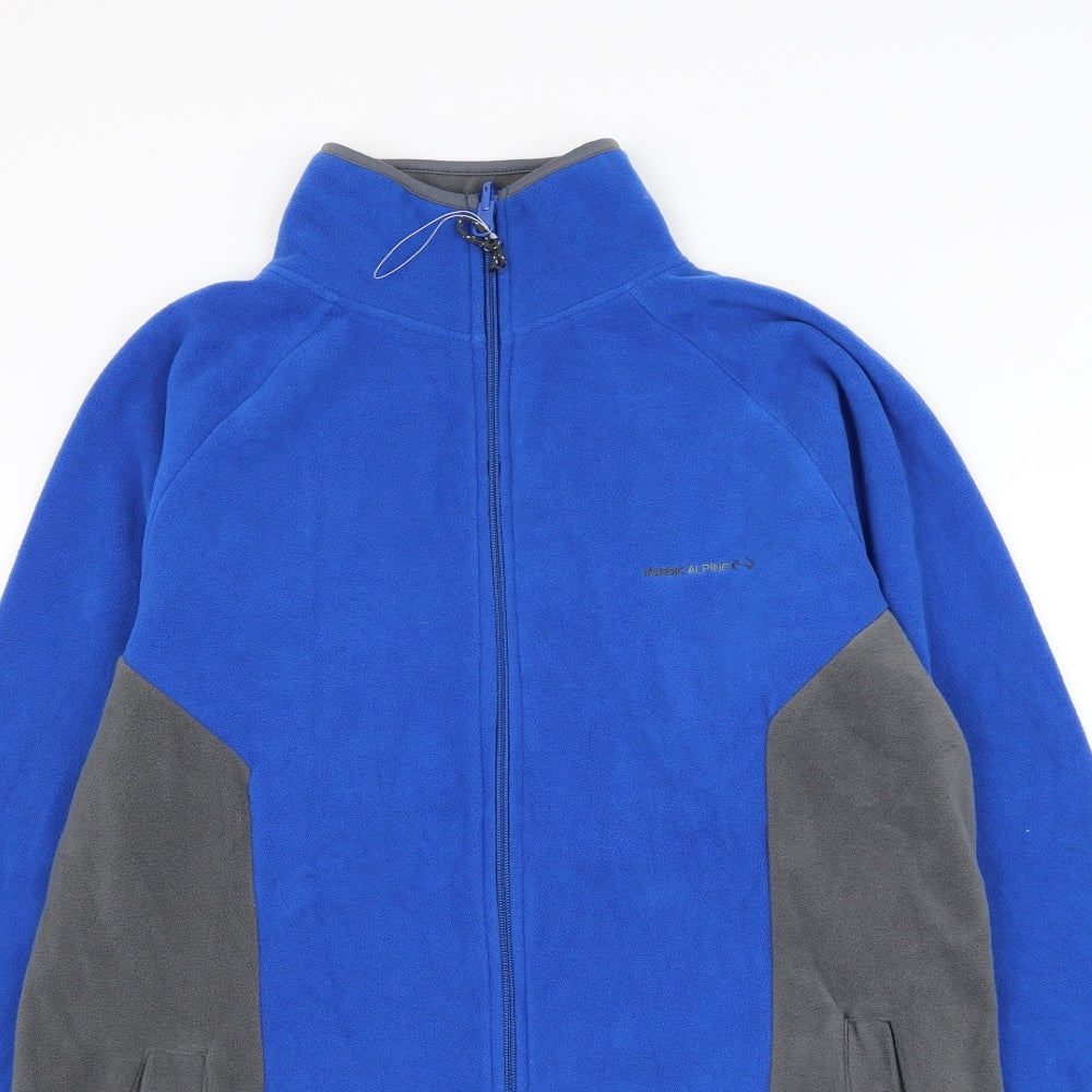 Nordic Alpine Mens Blue Polyester Full Zip Sweatshirt Size M