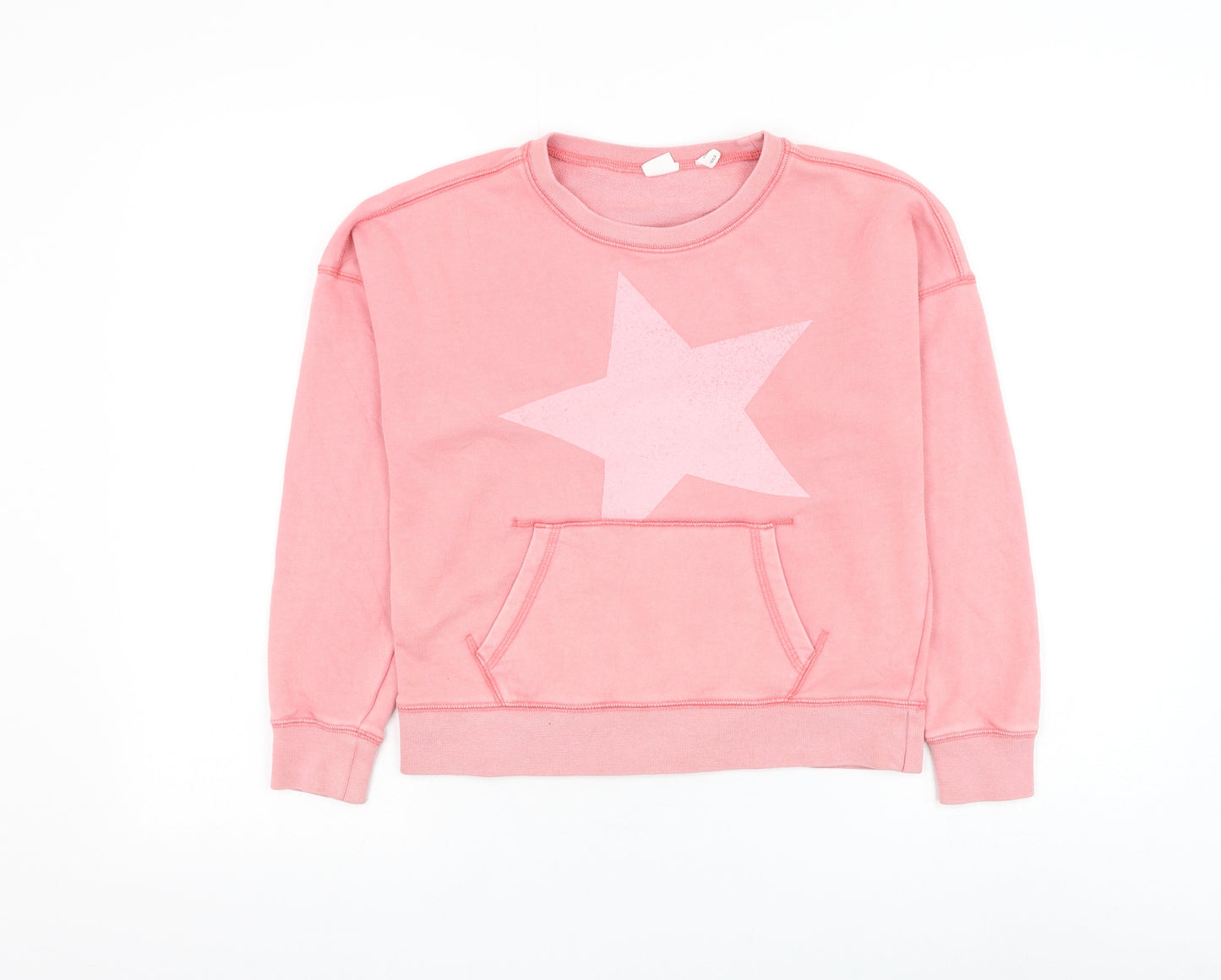 Gap Girls Pink Cotton Pullover Sweatshirt Size 10 Years Pullover - Star