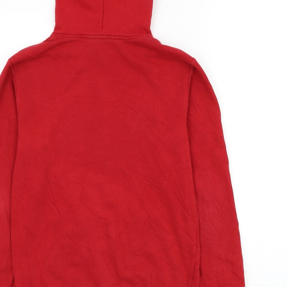 H&M Boys Red Cotton Pullover Hoodie Size 11-12 Years Pullover - Select Player Christmas