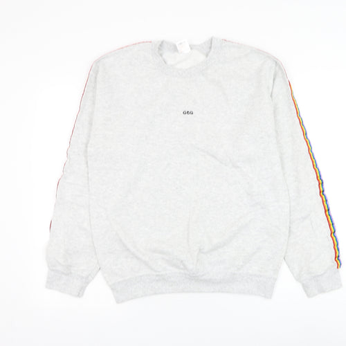 G&G Womens Grey Polyester Pullover Sweatshirt Size S Pullover