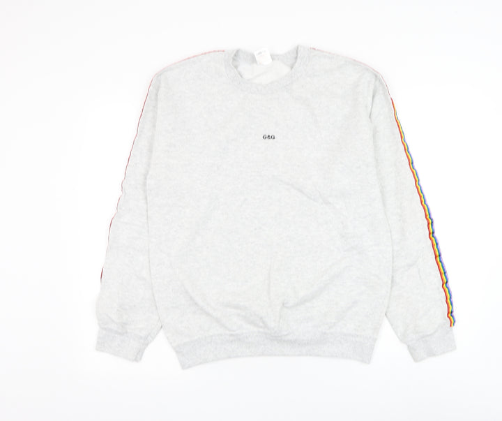 G&G Womens Grey Polyester Pullover Sweatshirt Size S Pullover